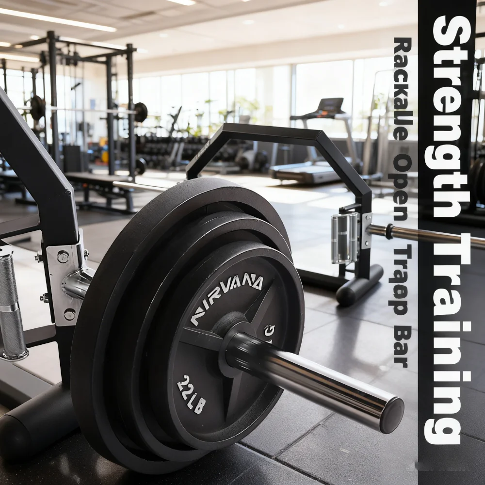 Barra Hexagonal para sentadillas, barra de entrenamiento, equipo de peso funcional multifunción para peso muerto, capacidad para sentadillas