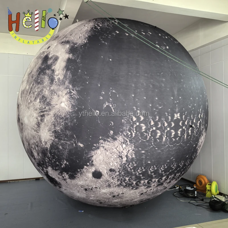 Customized Large Size Inflatable Giant Moon Balloon Inflatable Planet Balloon with Led Light
