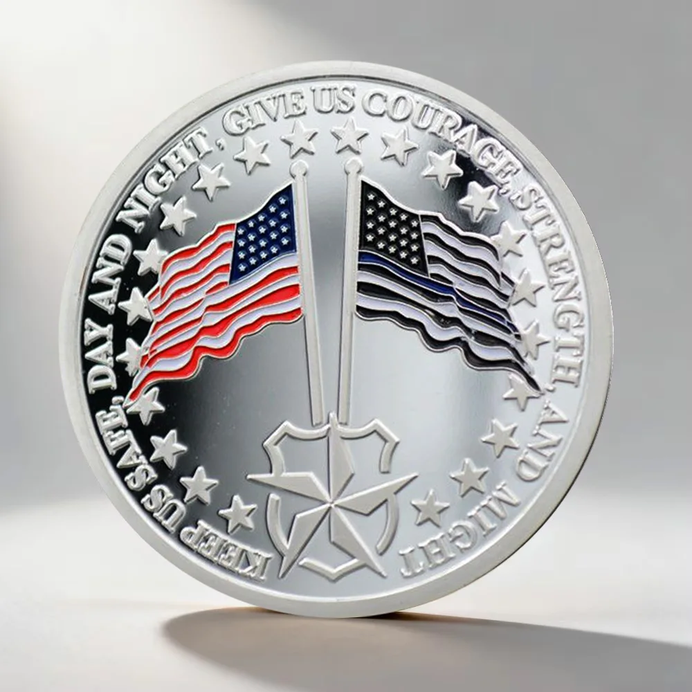 United States Guardian Souvenir Coin Silver Plated Saint Micheal Collectible Coin Home Decoration