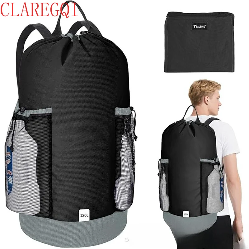 Ultra Large capacity travel laundry bagStorage of dirty clothes Foldable laundry backpack dorm room essentials for guys beonfoot