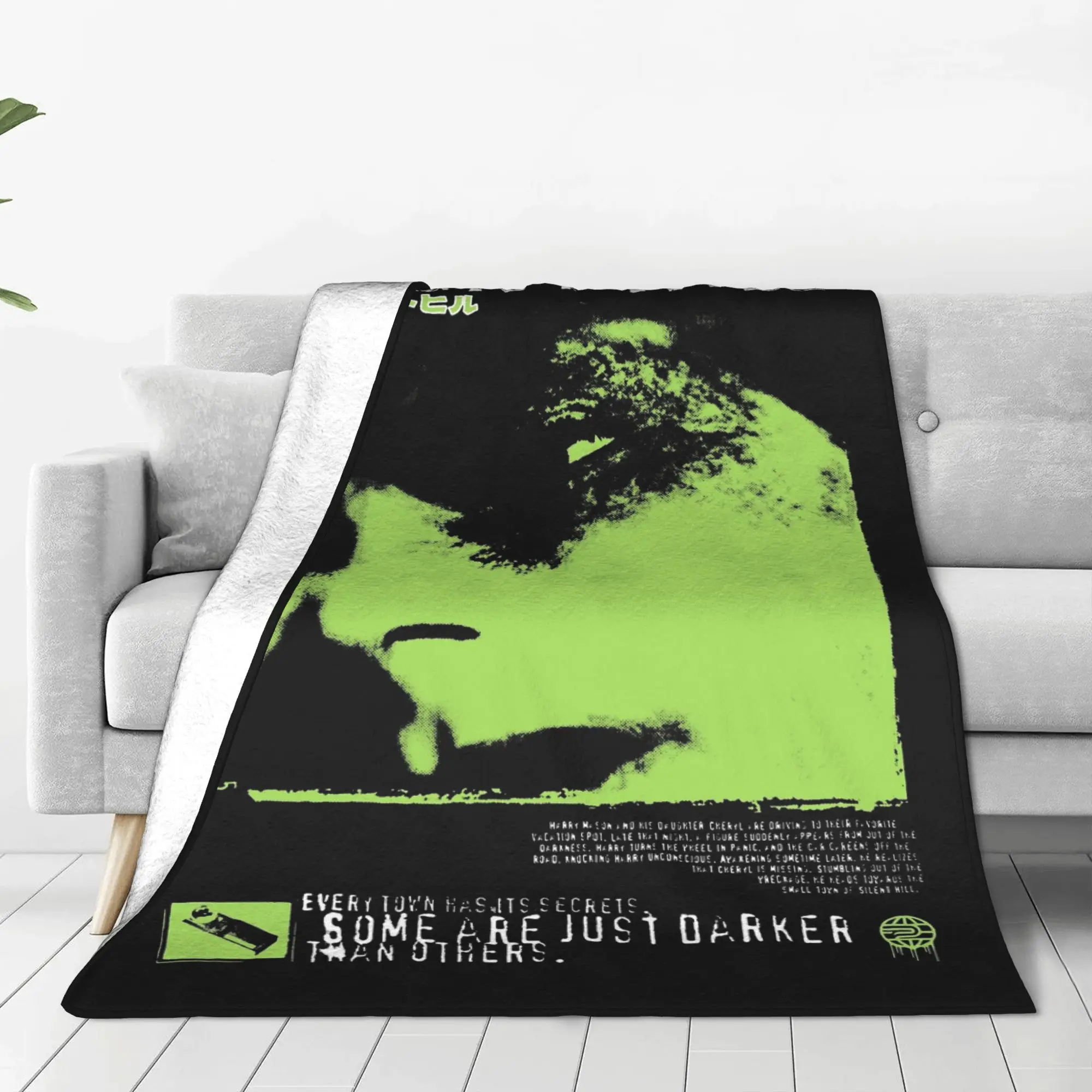 

Игра Silent Hill 1, зеленые одеяла с вариатором, фланелевое украшение, многофункциональное мягкое одеяло для кровати, дивана, постельные принадлежности, пледы