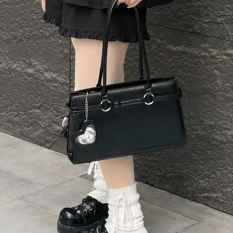 Ita-Tasche mit transparentem Sichtfenster, japanische Lolita-Mädchen-Umhängetasche, Handtasche mit großer Kapazität, süße Anime-Tragetasche – Detail 8