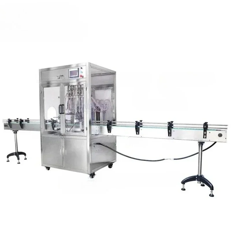 ZS-YTDC6 Riempitrice liquida lineare per shampoo con pompa a pistone a 6 teste completamente automatica con copertura antipolvere