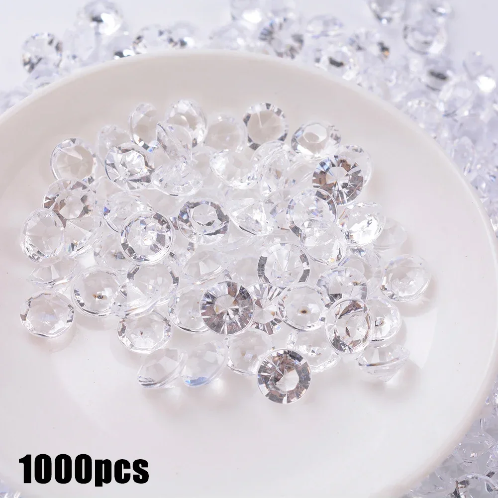 

1000 Pcs 3-10mm Mixed Size Acrylic Crystals Scatter Table Diamond Confetti Wedding Decoration Favor ﻿