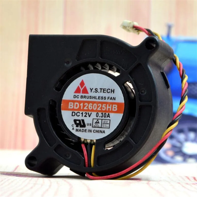 BD126025HB 6CM 6025 12V 0.30A three-wire turbine cooling fan