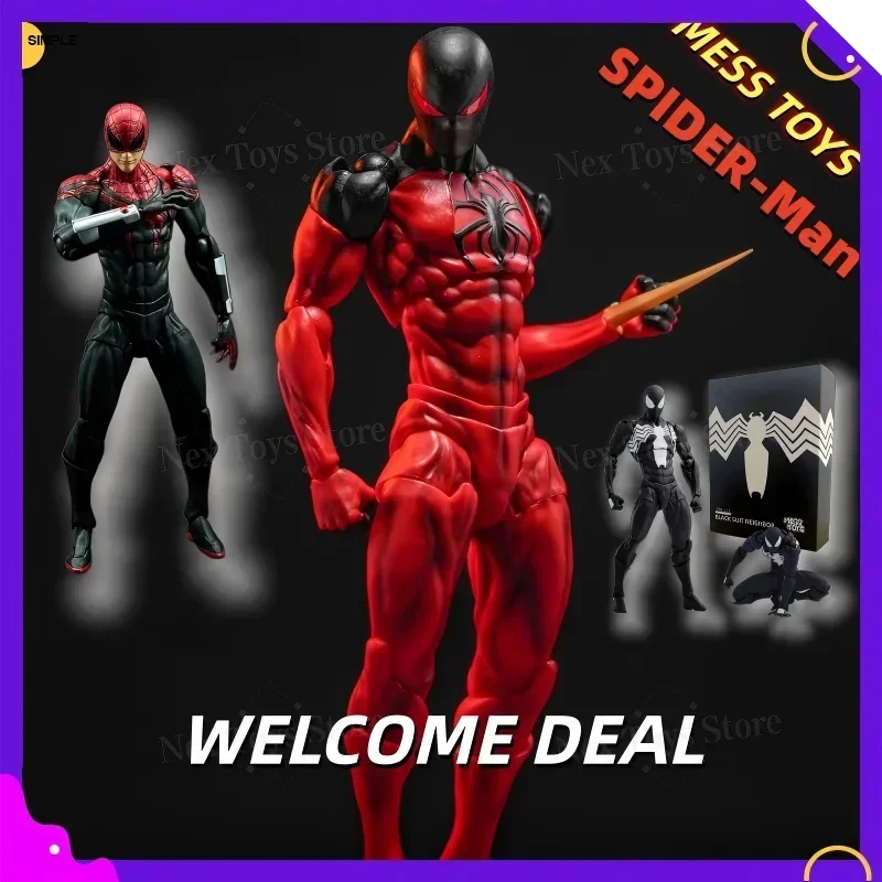 

Mess Toys Superior Spider-Man Figurine Model PVC Black Red Spider Man Toy Collect KO Action Dolls For Collection Gift IN Stock