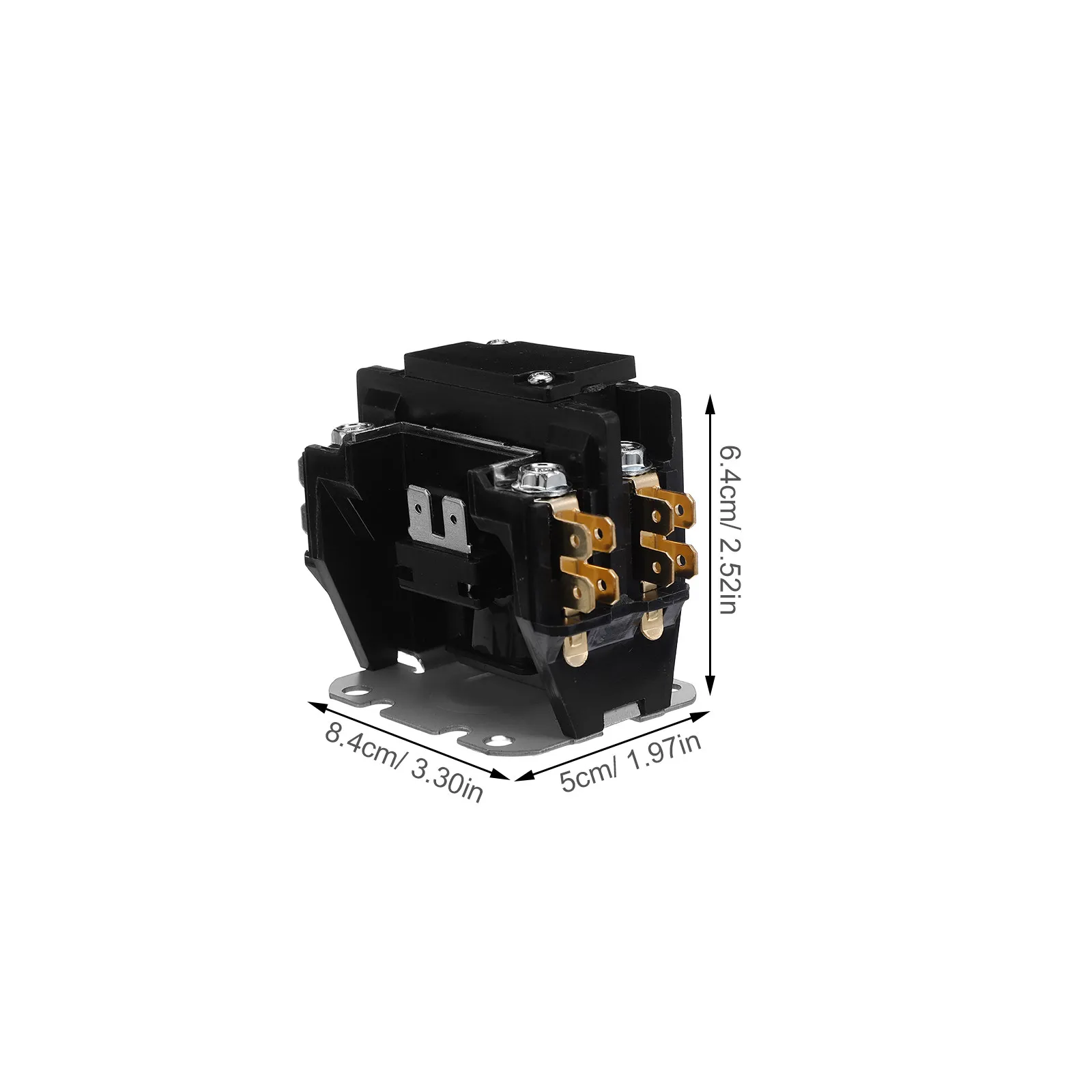 Black Definite Ac Contactor 1P 30A 24V for Hvac Refrigeration Condenser Compressor Systems Air Conditioner Contactors