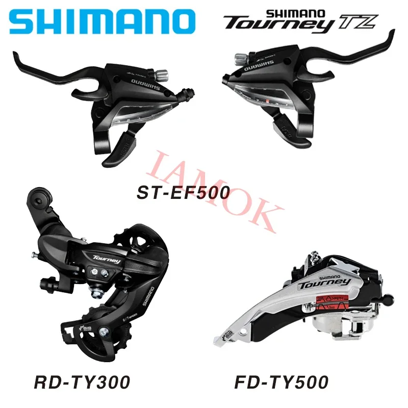 

SHIMANO TOURNEY Bike 7 Speed Derailleur Kit ST-EF500 Shift/Brake Lever Iamok FD-TY500 RD-TY300 Derailleurs Bicycle Parts