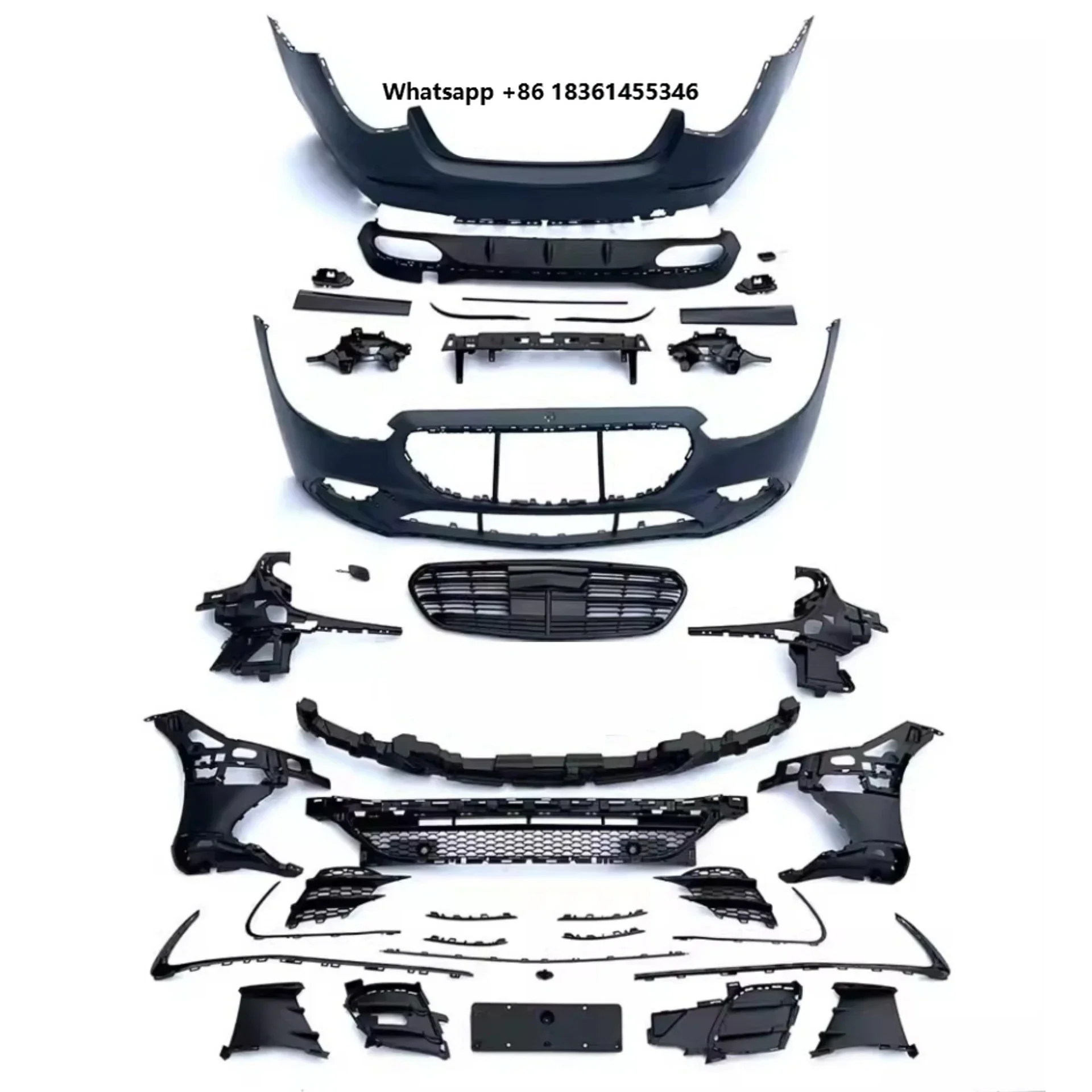 

For S Class S400L W223 21-23 Modified S450 Style Body Kit Front Rear Bumper Grille Carbon Fiber Spoiler Side Skirt