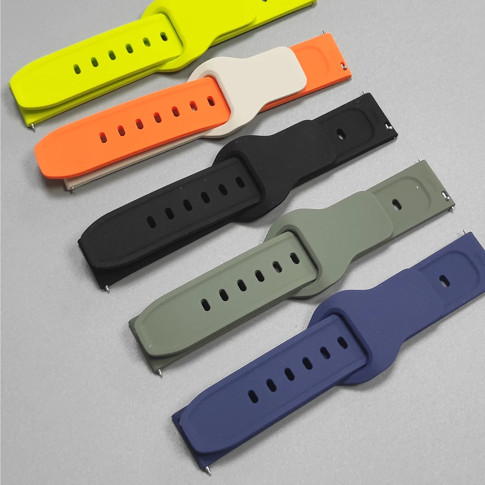 Cinturini da 20 22mm per orologio Haylou S6 R8 S8 RS5/LS02 Pro/RS4 Plus/Solar 5/GST/RT3/RT2 cinturino in gomma a sgancio rapido cinturino