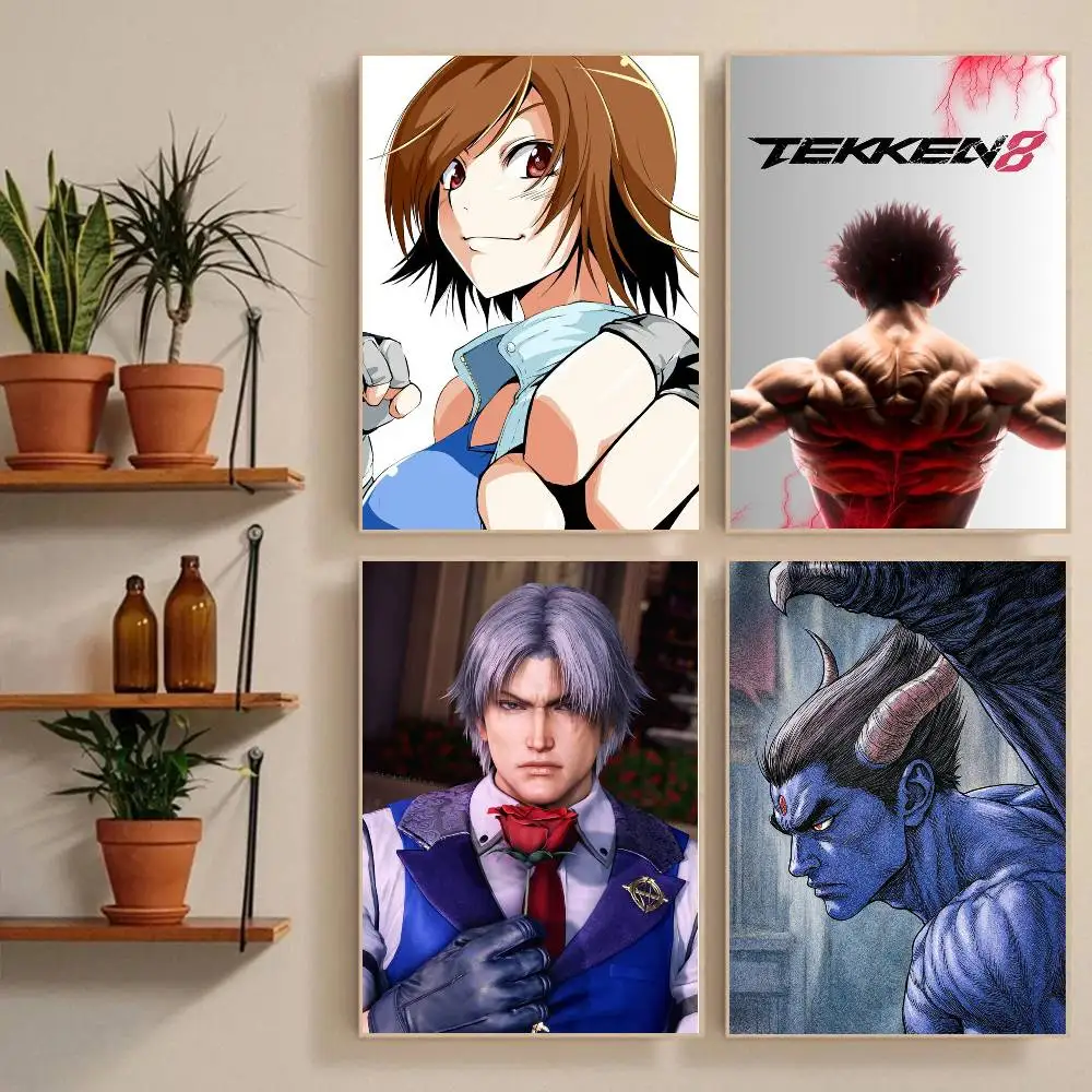 Póster de Anime TEKKEN, pegatina impresa, arte de pared impermeable para sala de estar, dormitorio, decoración del hogar, 1 ud.