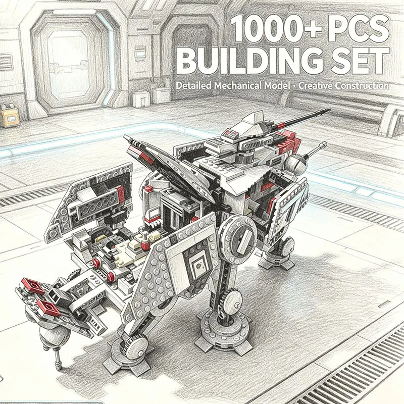 2026 NEW 1000+PCS Mechanical Mecha Robot Building Blocks Set Premium DIY Assembly STEM Model Kit Articulated Collectible Gifts