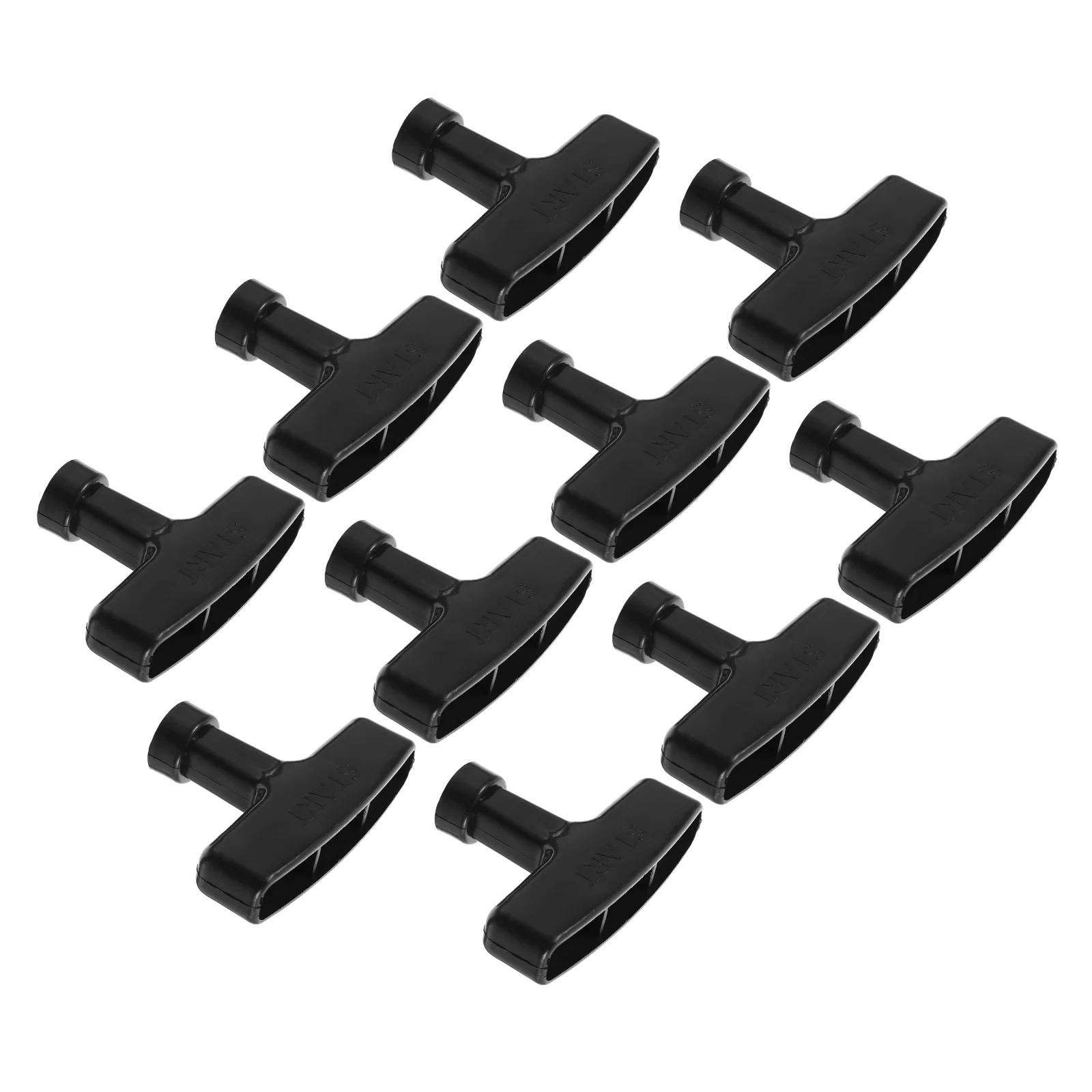 10 Pcs Gasoline Engine Handle Pull Start Plate Black Generator Starter Replacement