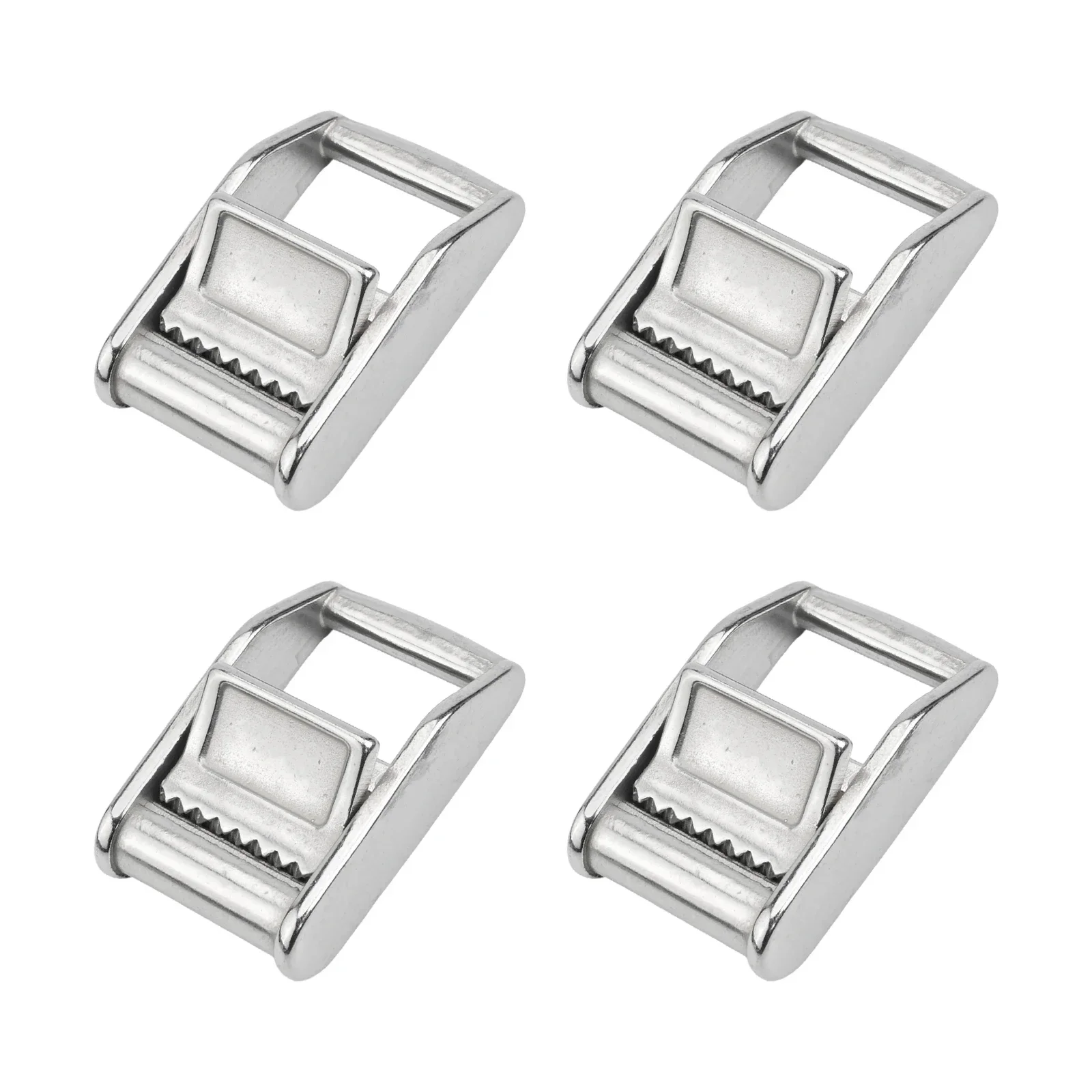 

Эффективно безопасная грузовая упаковка из четырех прочных кулачковых пряжек из нержавеющей стали, совместимых с лентой диаметром 25 мм.