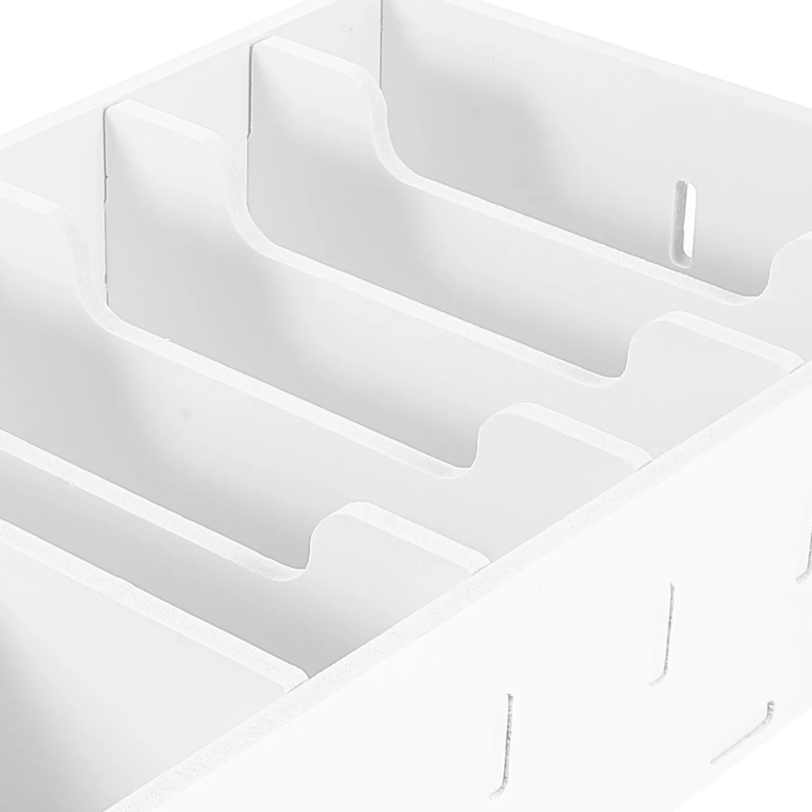 Five Grid Desktop File Organizer Cash Drawer Tray Money Storage Stand for Office Cash Register Classrooms and Retail Counters