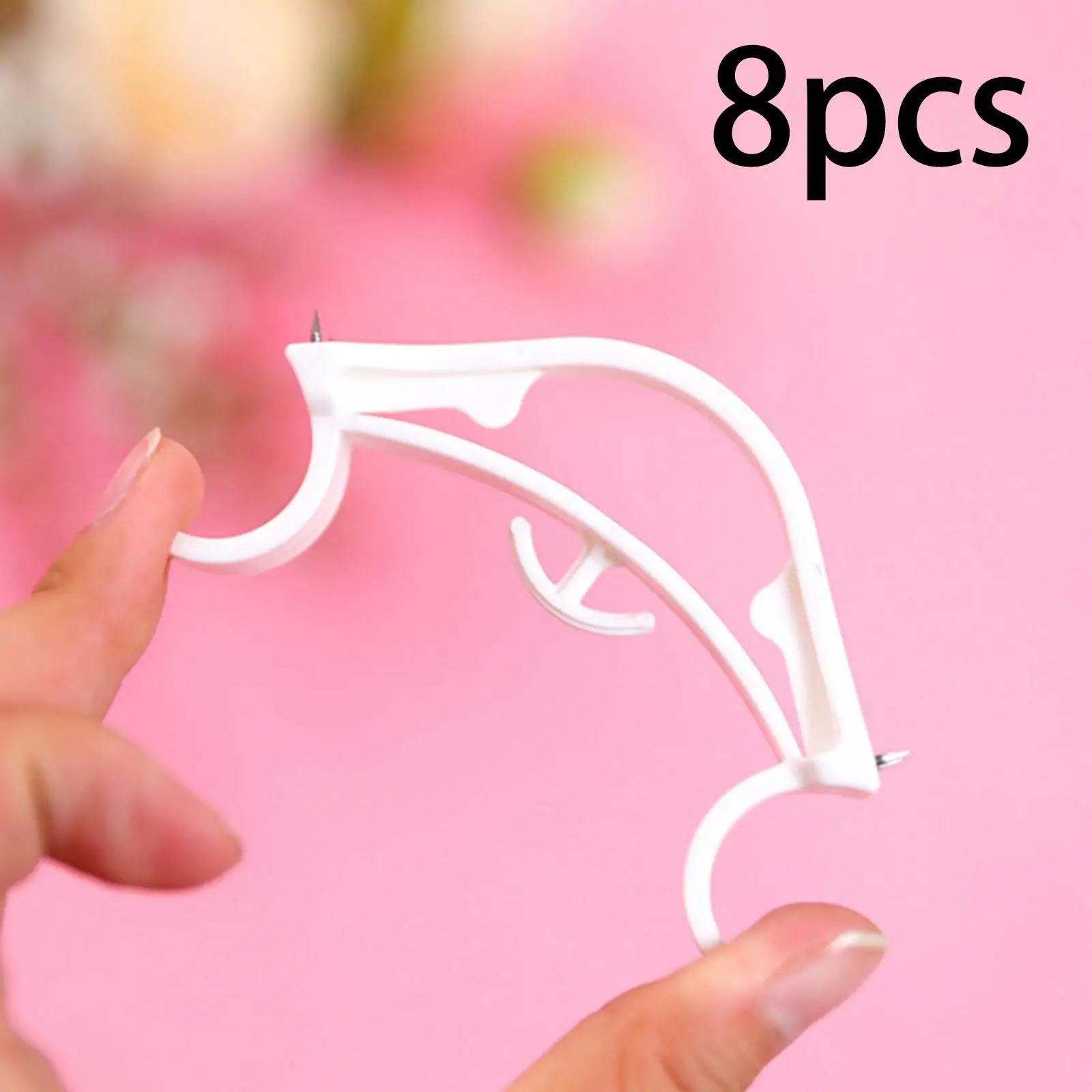 8Pcs Wall Elastic Hook Balloons Hanger Multi Purpose Corner Hooks Banner Hanging Ceiling Wall Accessories Home Office Decor