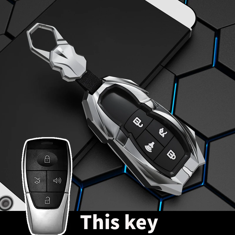 

zinc alloy for Baic X55 X35 X75 Ii Evo 5 Beijing Bj40 Bj80 U7 X7 Remote Smart Auto Car Key Case Cover Fob Holder