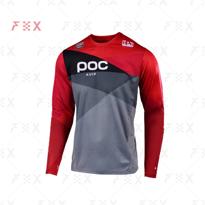 AVIP POC Men Cycling Jersey MTB Downhill T-shirt Racing Sport Bicycle Shirt Ropa Ciclismo Team Bike Jersey Cycling Wear 2022 mx