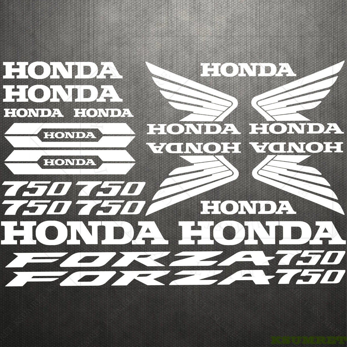 لهوندا FORZA750 ملصقات شعار خزان دراجة نارية خوذة الشارات ملصق مضاد للمياه مائي #1