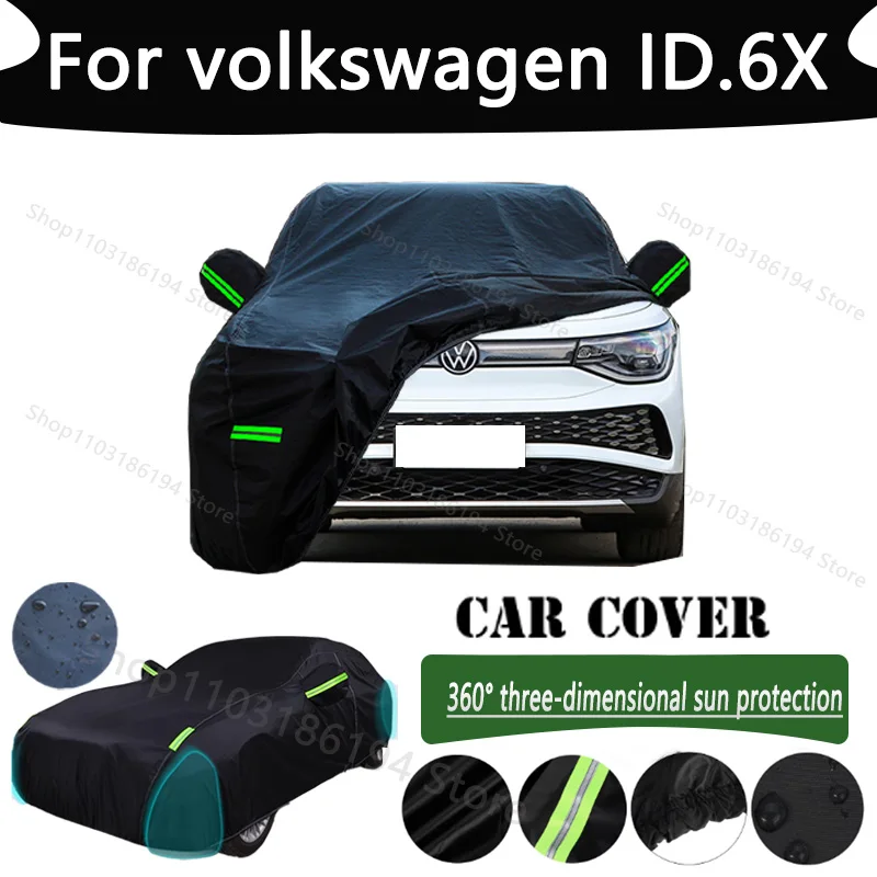 

For volkswagen ID.6X Outdoor Protection Full Car Cover Snow Covers Rainwater Sunshine Dustproof Scratches Car Cover