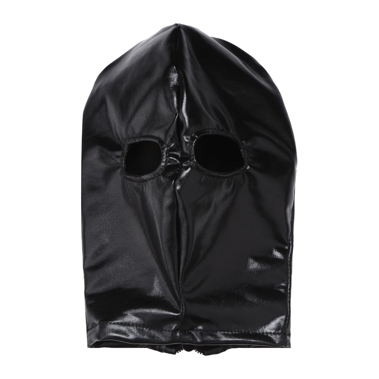 Unisex Latex Face Mask Bronzing Cloth Open Mouth and Eye Glued Head Cover Couples Women Men Face Mask Hood for Role Play Costume