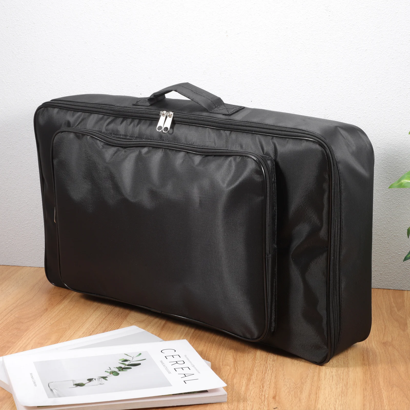 

Guitar Effect Pedalboard Carry Case Black High-Toughness Nylon Fabric Portable Storage Bag with Wide Non-Slip Handle and Double
