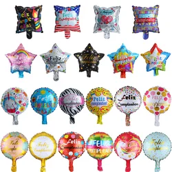 10pcs 10inch Spanish Happy Birthday Foil Balloons Feliz Cumpleanos Te Quiero Air Baloes Event Party Decorations Air Golobs