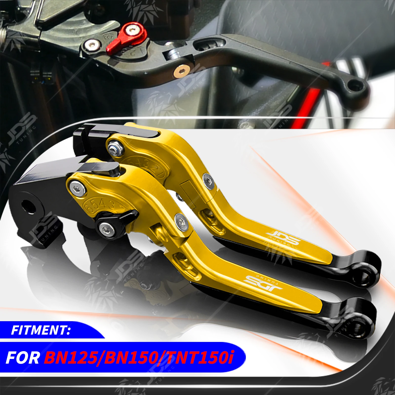 For Benelli BN125/BN150/TNT150i Clutch Lever Brake Lever Set Foldable Adjustable Handle Levers Motorcycle Accessories Parts