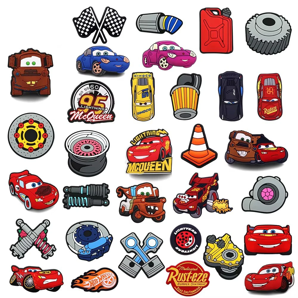 Mesuca Vehicle Series - Cars10-100Pcs Shoe Charms For Sandals,Shoe Decoration Accessories Shoe Pins Great Gift For Men Wom