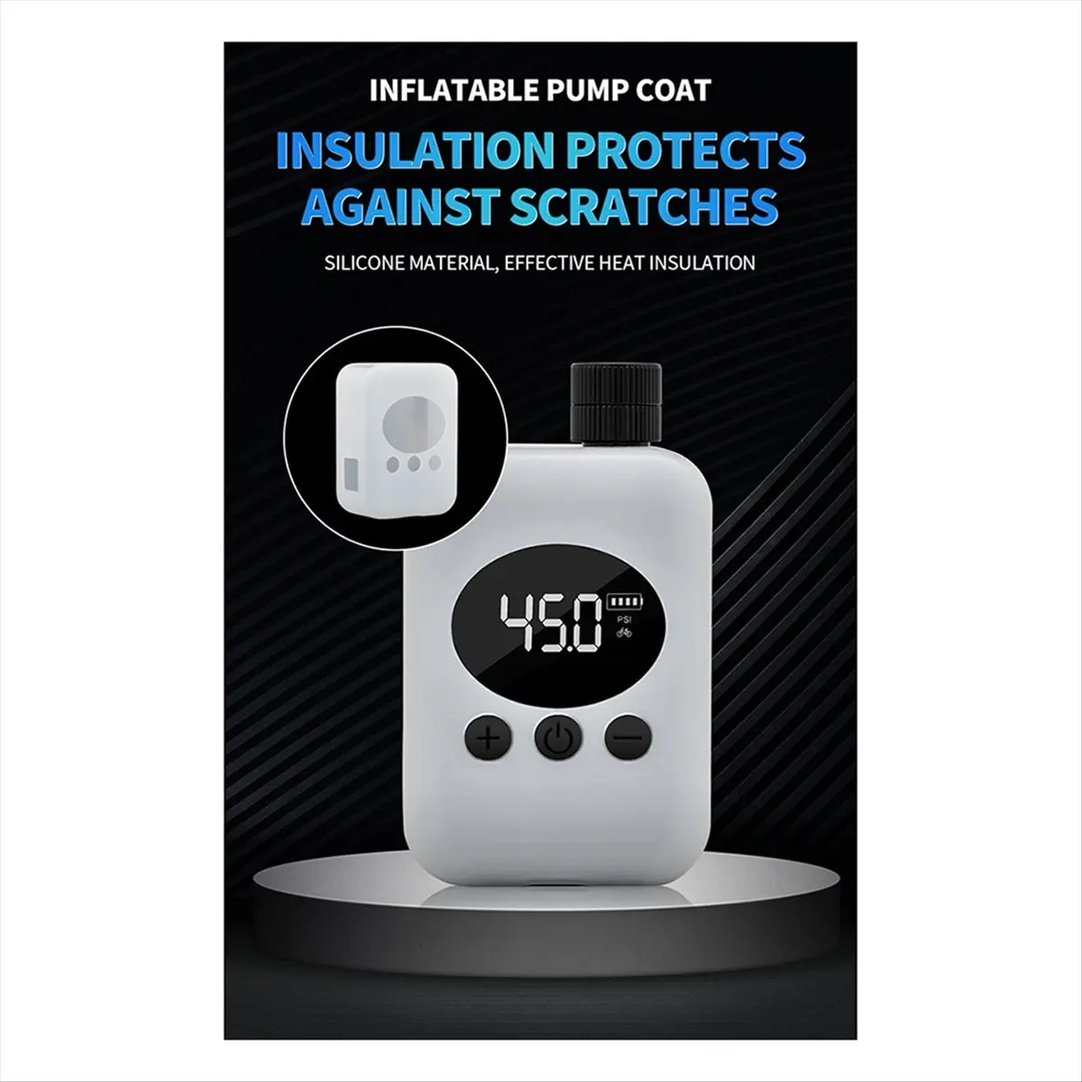 

XFDZ Portable Mini Electric Air Pump Bicycle Tire Inflator with Valves Suitable for Road Bike and Motorcycle White