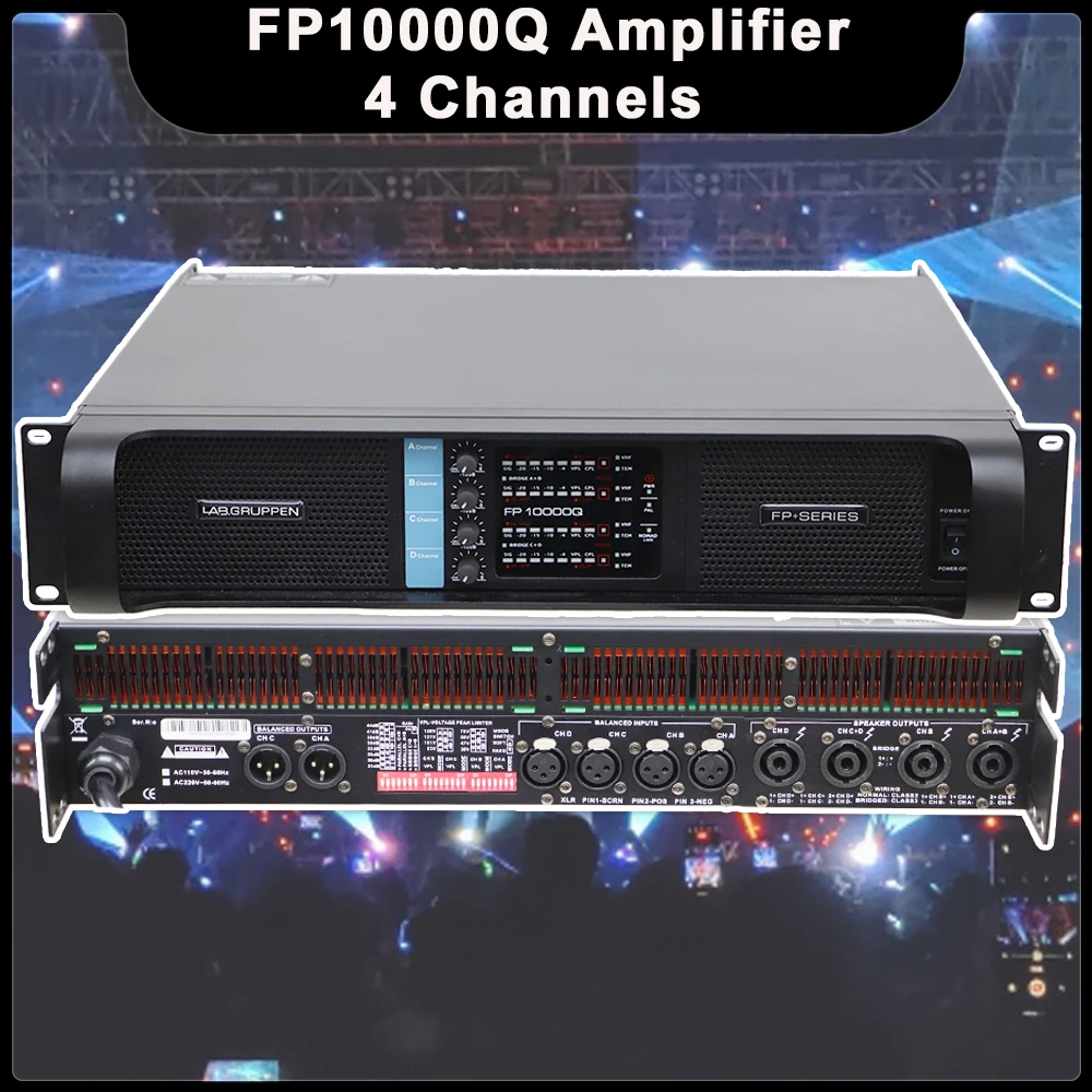 2024 New 10000W 4X1350W FP10000Q Audio Power Amplifier 4 Channels For Live Show Professional Disco Dj Audio Speakers Subwoofers