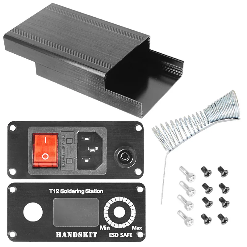 

T12 Electric Soldering Iron, Electric Welding Table, Aluminum Alloy Case 130mm 38mm Welding Table Case, Case, Aluminum