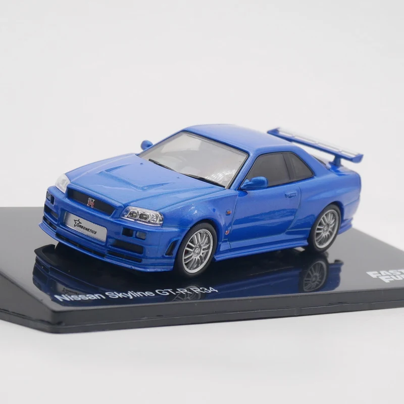 

Diecast IXO 1:43 Scale Nissan Skyline GT-R R34 Movie Car Alloy Car Model Collectible Toy Gift Souvenir Display Ornament
