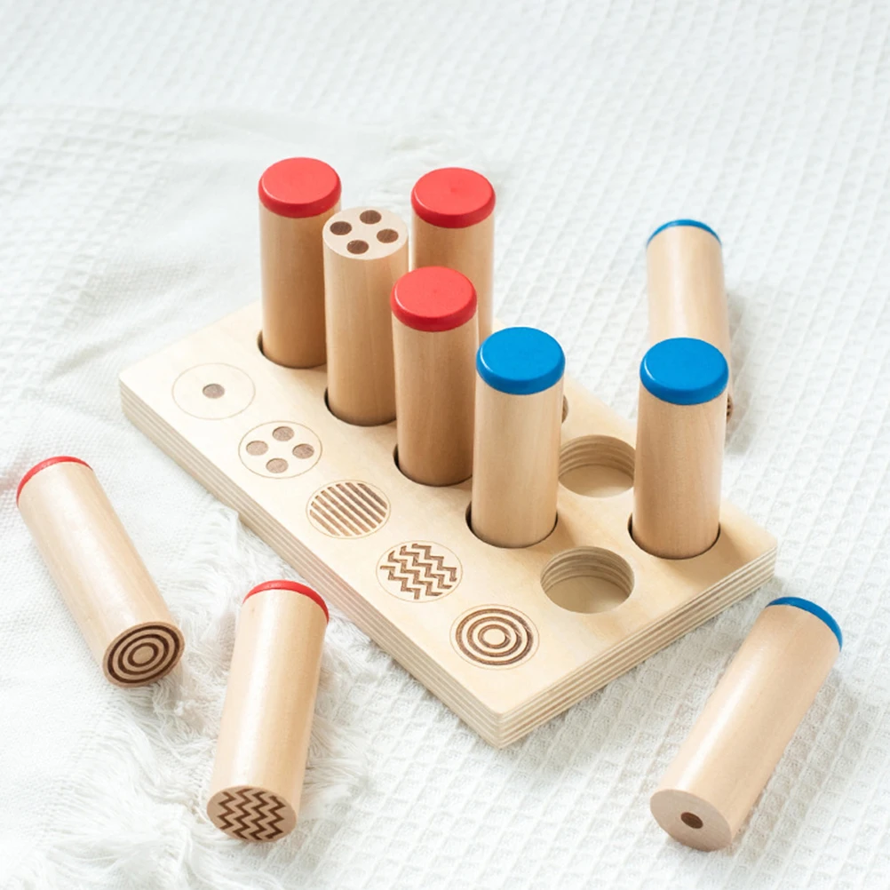 

Tactile Sound Cylinder Kids Interactive Toy Sensory Toys Music Montessori Wood Developmental