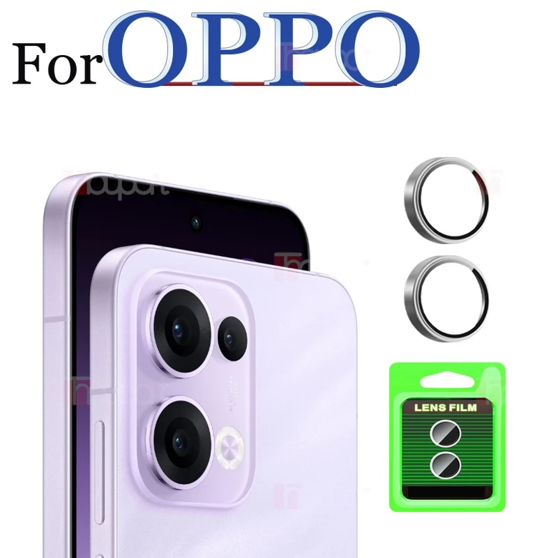 

Новая обновленная защитная пленка для камеры OPPO Reno 13F Reno 13FS, стеклянная пленка для объектива камеры, металлическая рамка, 3D-дизайн, полное покрытие