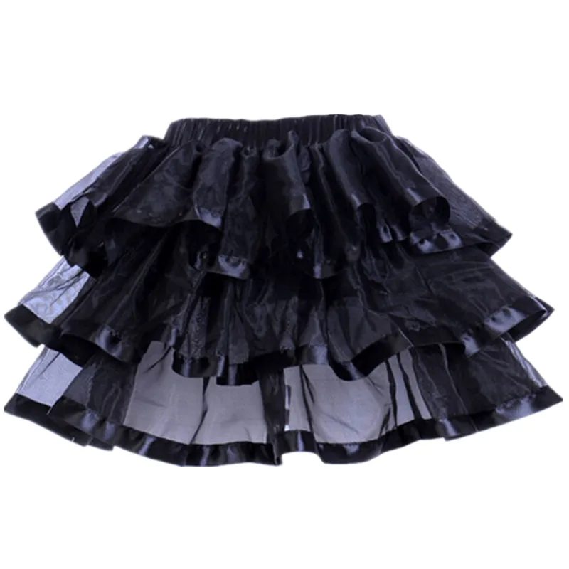 Saia feminina espartilho tutu vestido de baile cintura elástica malha petticoat festa dança mini saia