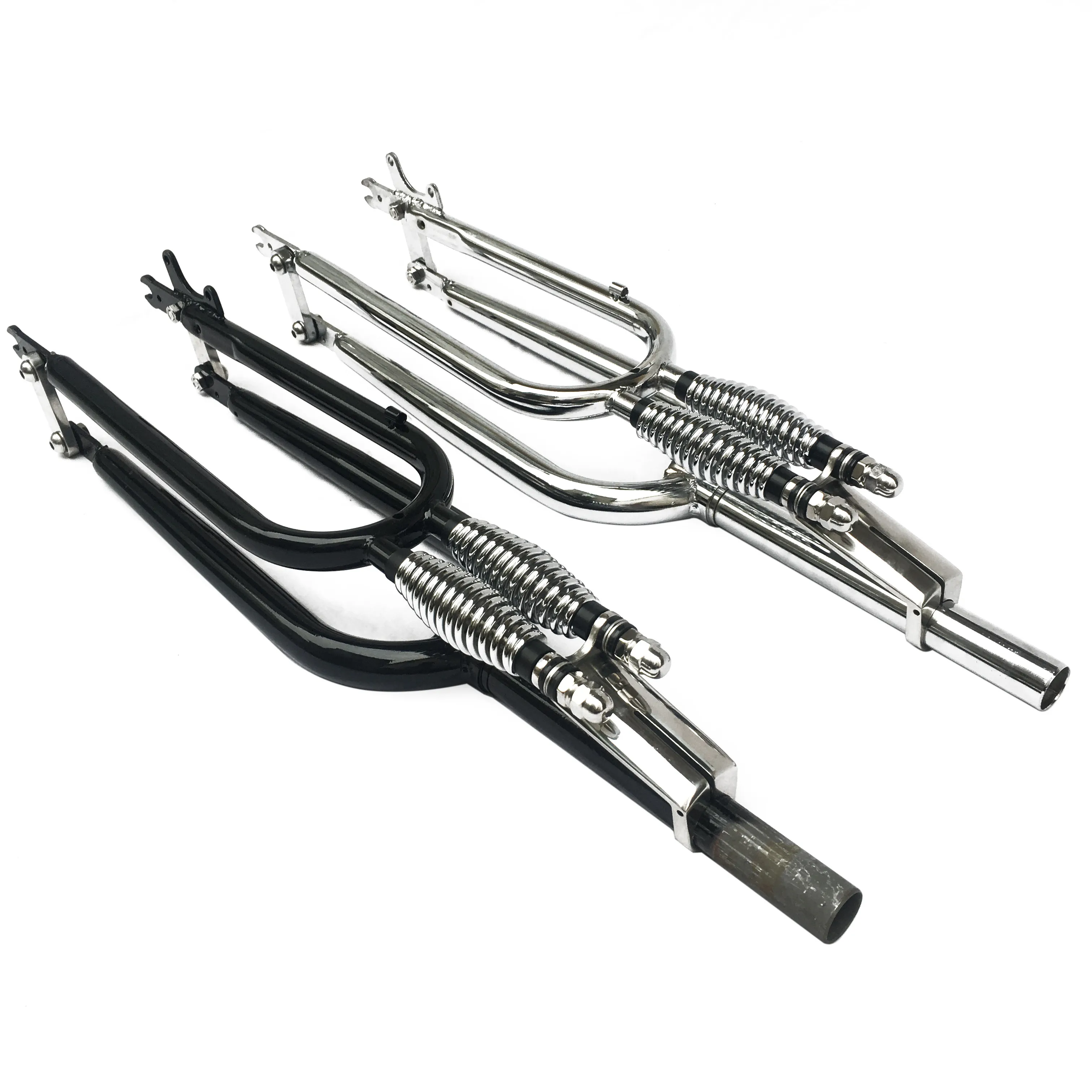 26 Inch Springer Front Fork Dual Spring V Disc Brake Retro Beach Cruiser Bicycle Fork 22.2×160mm for Indian Style
