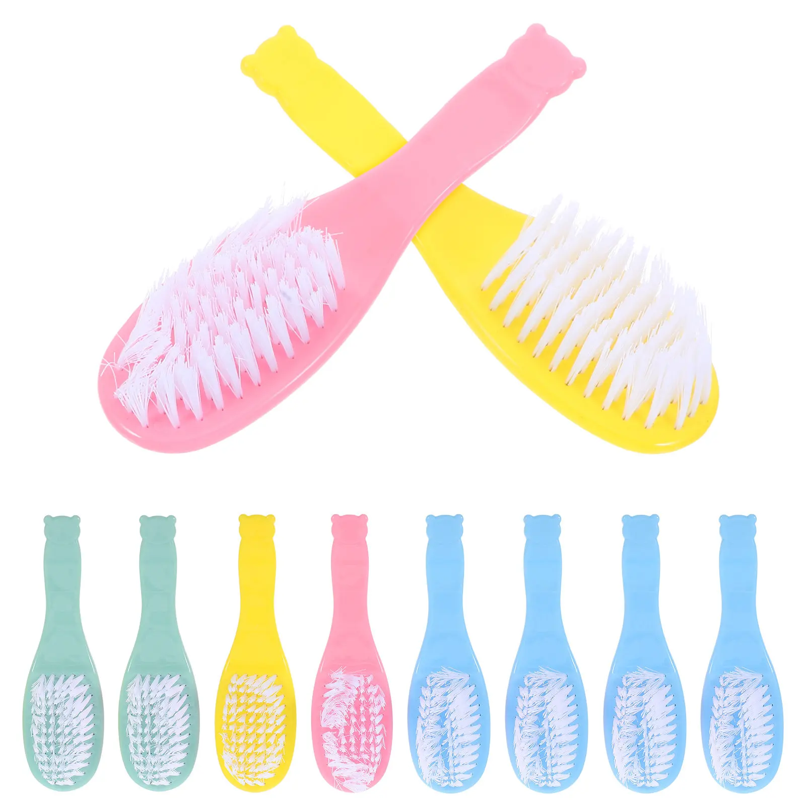 

10Pcs Baby Head Care Brush Set Soft Bristles Gentle Scalp Massage Detangle Toddler Hair Newborn Comfort Soothing Infant Hair
