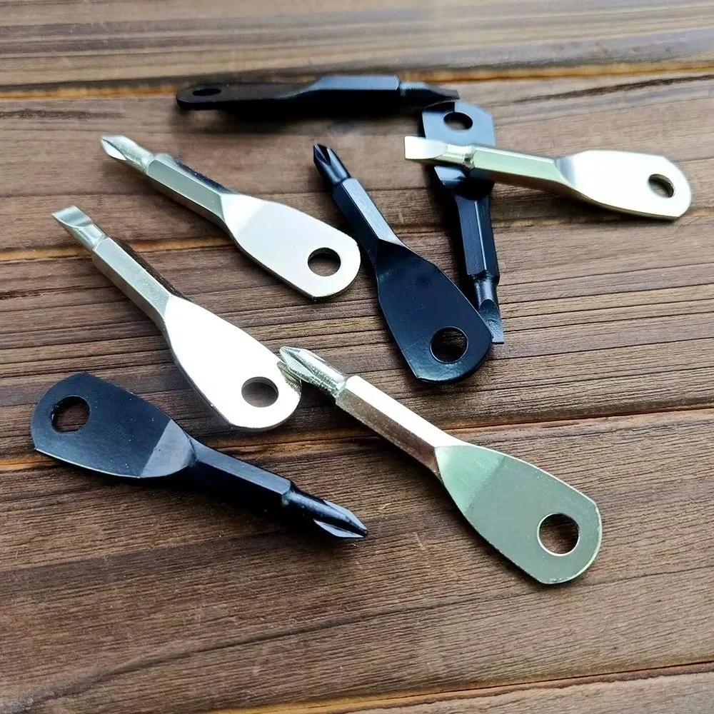 

New Multifunctional Screwdriver Keychain Practical Stainless Steel Key Ring Pendant EDC Portable Outdoor Emergency Tool Outdoor