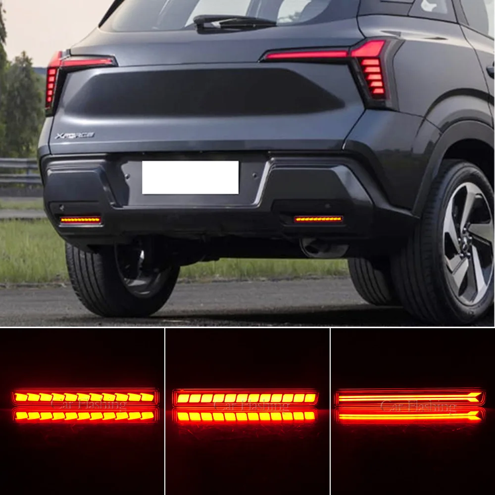 

For Mitsubishi 23-24 xforce rear bumper lights, LED rear fog lights, brake water flow turn signals