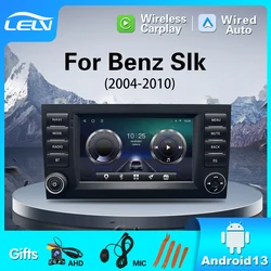 LELV Car Radio for Benz SLK 2004-2010 Multimedia Player CarPlay Android Auto IPS Screen GPS Bluetooth WIFI FM RDS 7inch IPS