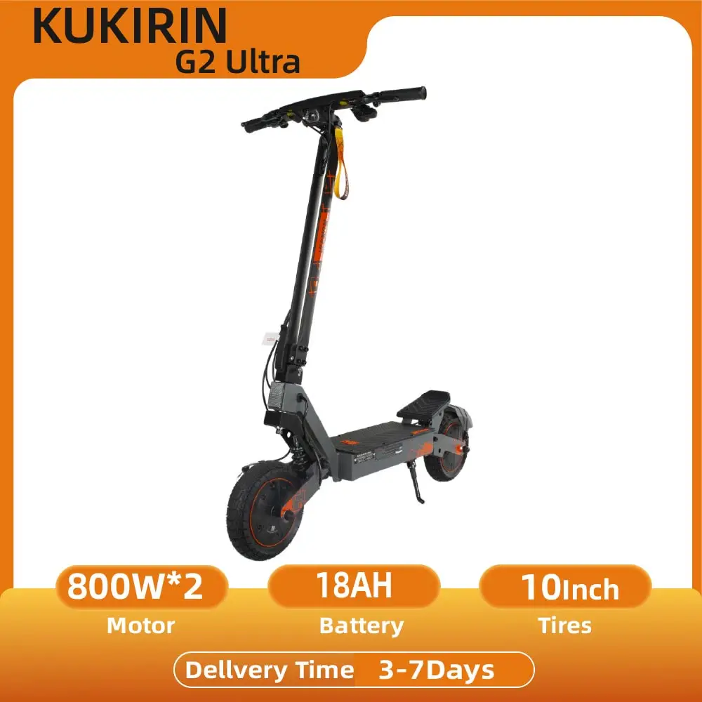 Trottinette électrique KUKIRIN G2 Ultra, moteur 800*2W, 48V18Ah, pneus à vide de 10 pouces, pour trajets urbains