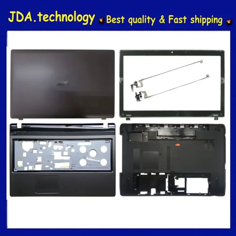 meiarrow tampa traseira lcd original moldura frontal dobradica tampa superior caixa inferior apto para acer aspire 5750 5750g 5755g novo 01