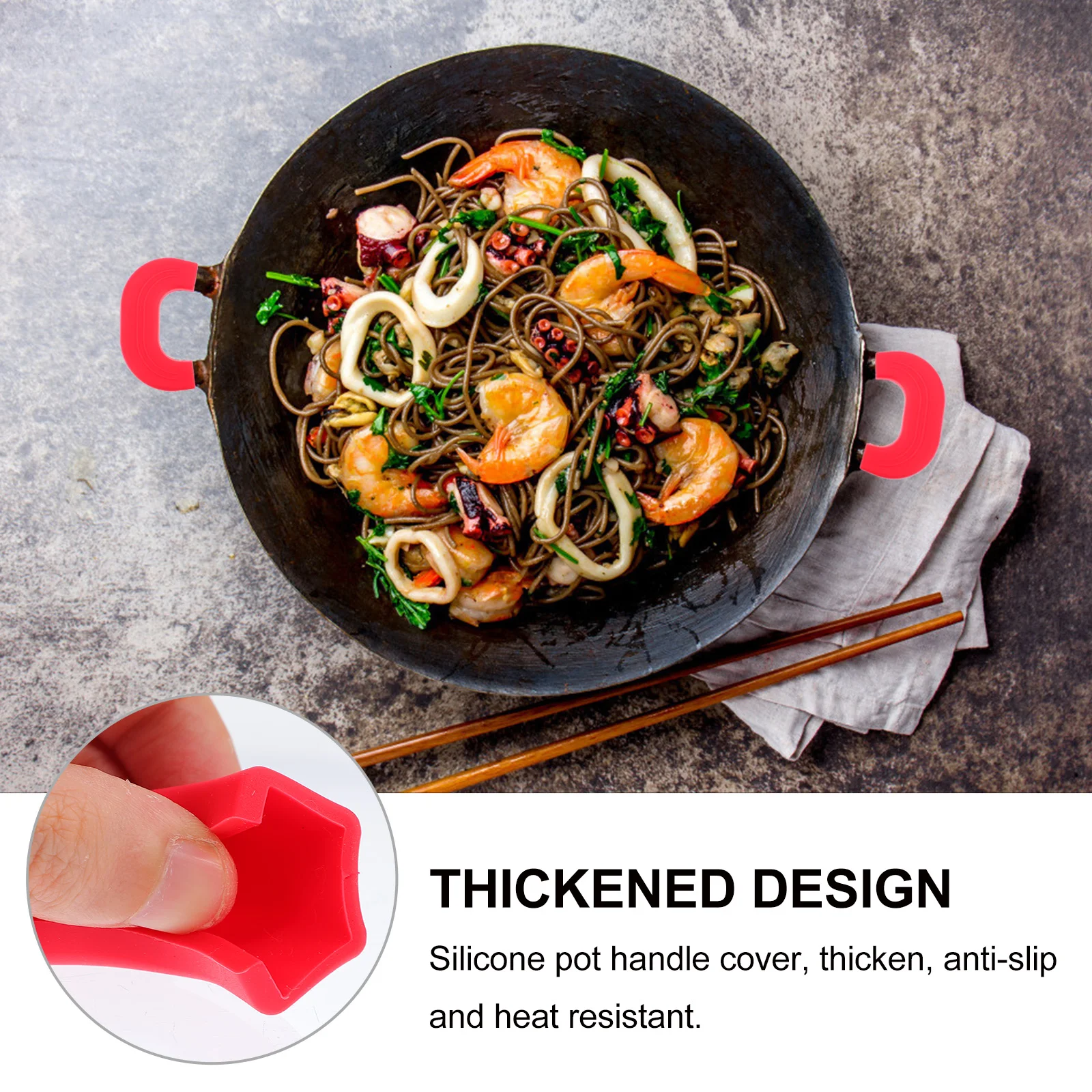 4 Pcs Arrow Labels Stickers Pot Handle Insulation Sleeve Strainer Filter Potholder Clear