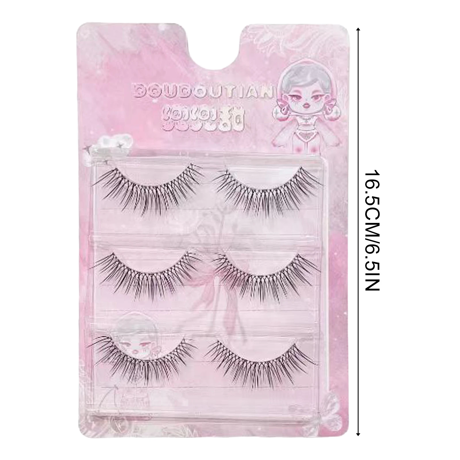 Ciglia finte stile coreano striscia completa Fascia trasparente Strisce per ciglia segmentate Ciglia finte cosplay naturali quotidiane trucco fai da te