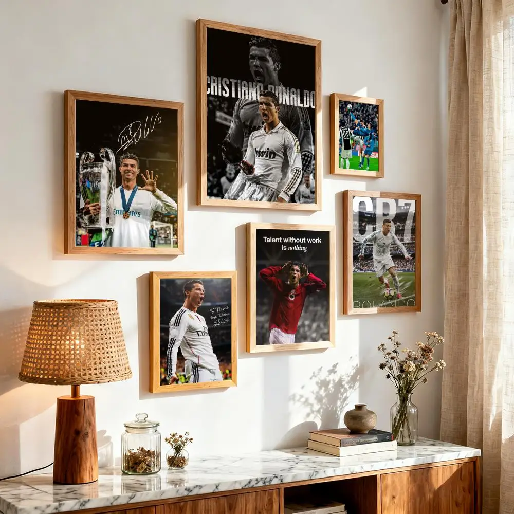 Famous Athletes C-CR7 Poster Modern Minimalist Wall Art Prints for Bedroom Living Room Aesthetic Contemporary Decor Gift