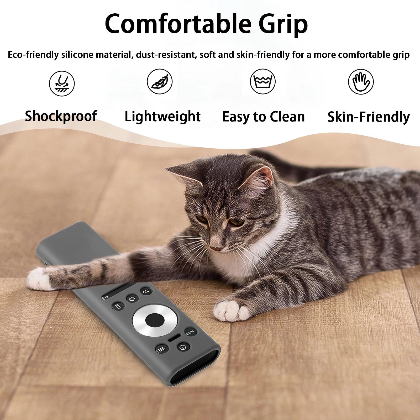 

Silicone Remote Controller Case for Haier Casarte HTR-C30, Shockproof Anti-Scratch Remote Sleeve Skin Battery Back Protector