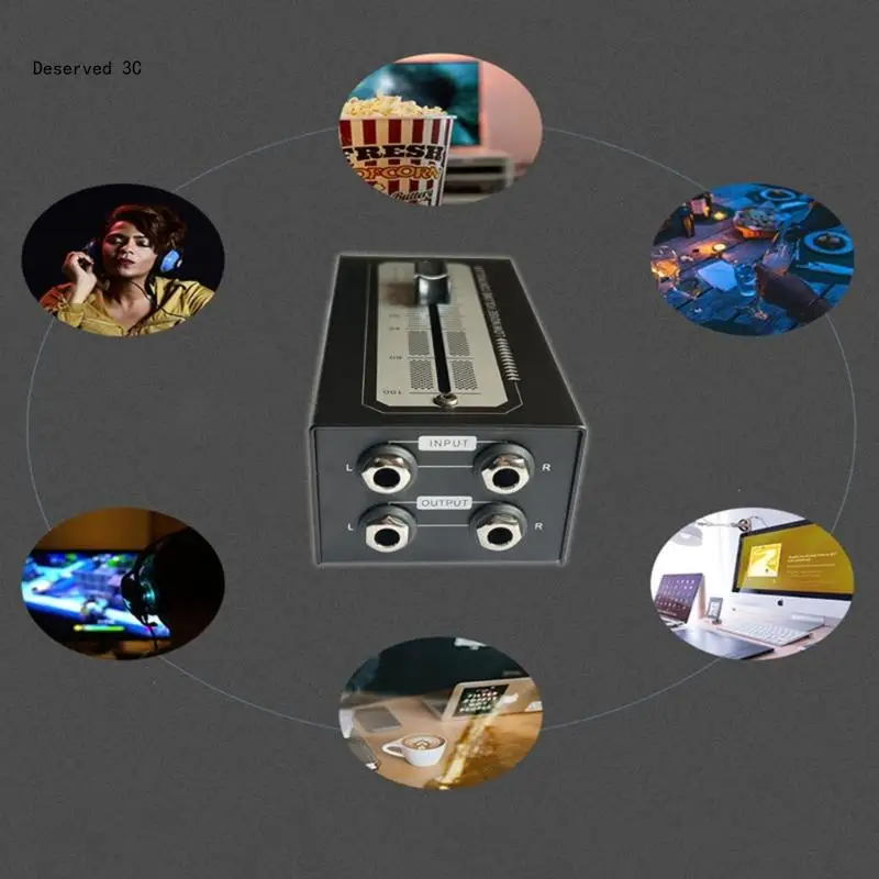 Precise Sound Adjuster Metal Volumes Controller with Sensitive Dials for 6.5mm Personalize Sound Experience