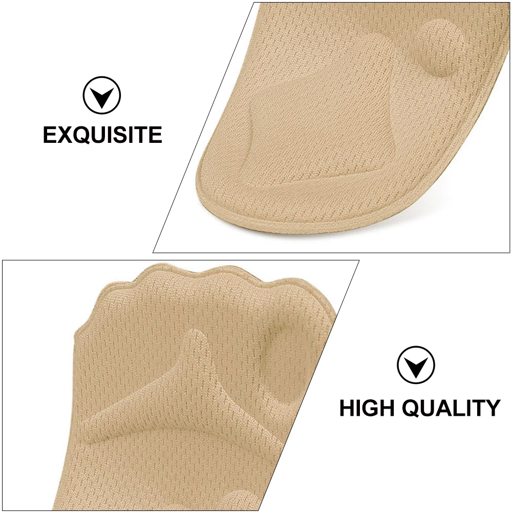 

6 Pairs High Heels Sole Pad Forefoot Cushion Invisible Supple Insole Breathable Anti Slip Metatarsal Support Shoe Compatible