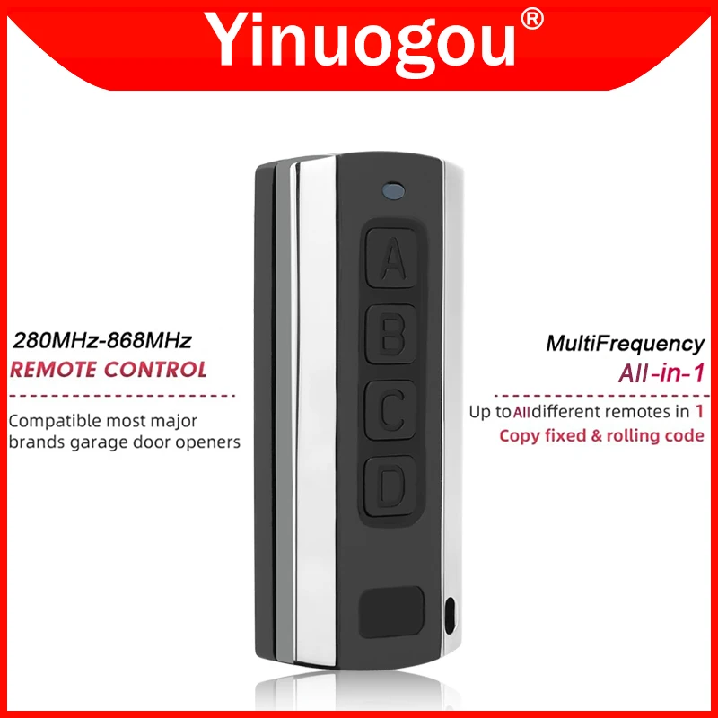 

Garage Door Remote Control Duplicator Auto Scan 280MHz-868MHz Multifrequency Variable Code Grabber Clone Gate Garage Door Opener